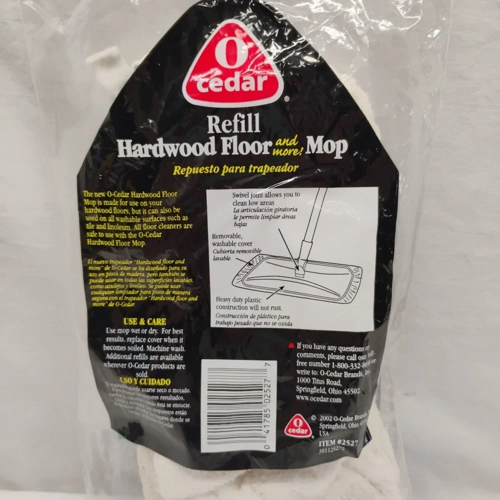 Vintage 2002 O Cedar Hardwood Floor‎ And More Mop Refill Wash & Reuse